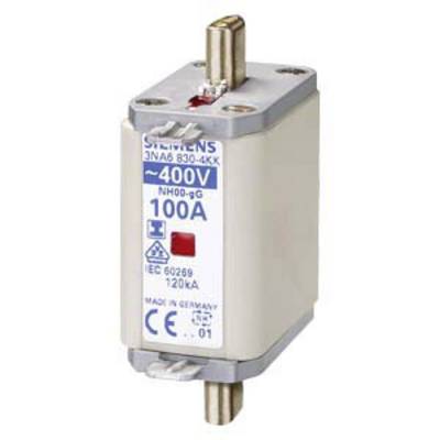 Safety fuse with a white casing for electrical applications, labelled '400V' and '100A', manufactured in Germany.