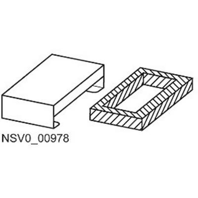 Technical drawing of a rectangular component and a matching rectangular mounting bracket, without dimensional specifications, labelled 'NSV0_00978'.