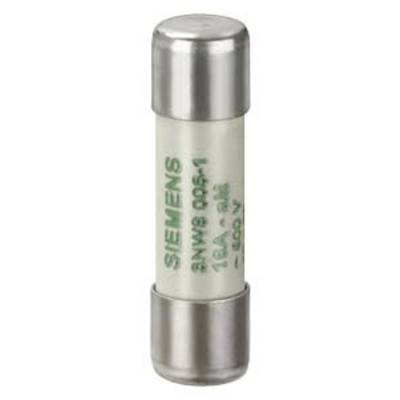 A Siemens cylindrical fuse, model 3NW8 004, with a current rating of 16 A and a voltage of 690 V.