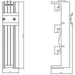 Device adapter, track center distance: 60 mm, in: 25 A, UN AC: 690 V, 600 V, ...