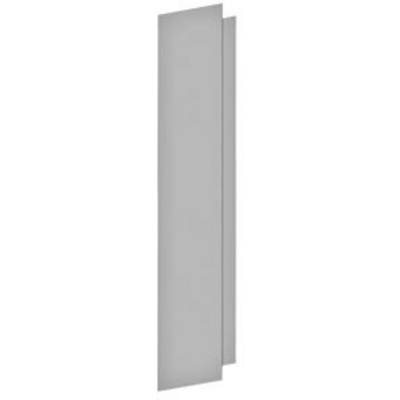 A slim, tall, rectangular object in light grey with a two-part structure that is slightly offset from each other.