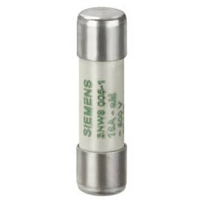 A white Siemens fuse with silver caps, labelled '16A 500V'.