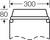 Technical drawing of an object with dimensions of 300 mm width and 80 mm height. Upper area rectangular, bottom wavy.