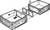 Exploded diagram of an electronic enclosure with removable parts, screws, and connections. Illustrates assembly steps.
