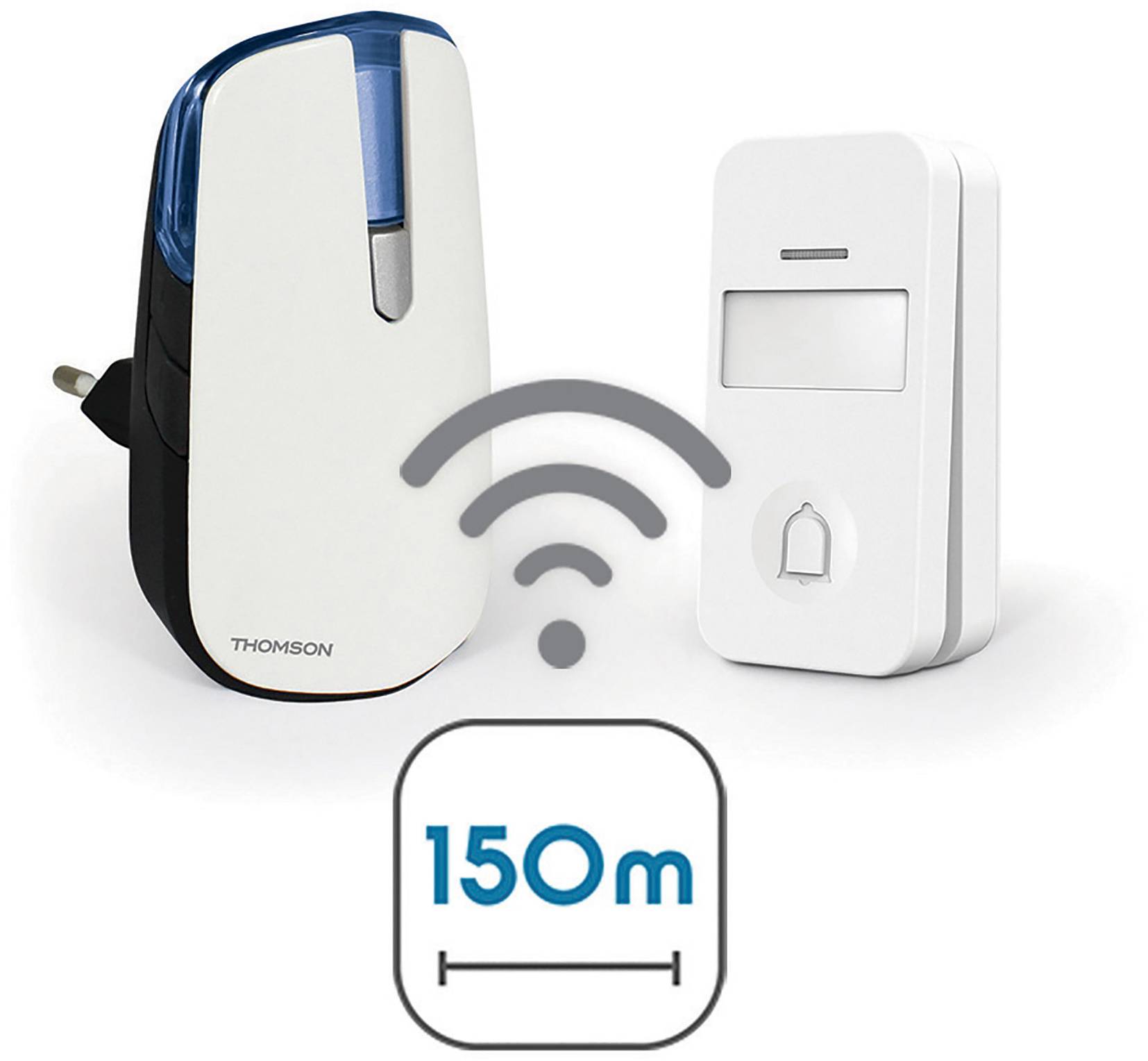 Thomson 513125 Wireless door bell Complete set batteryless, incl. nameplate, incl. flash-4