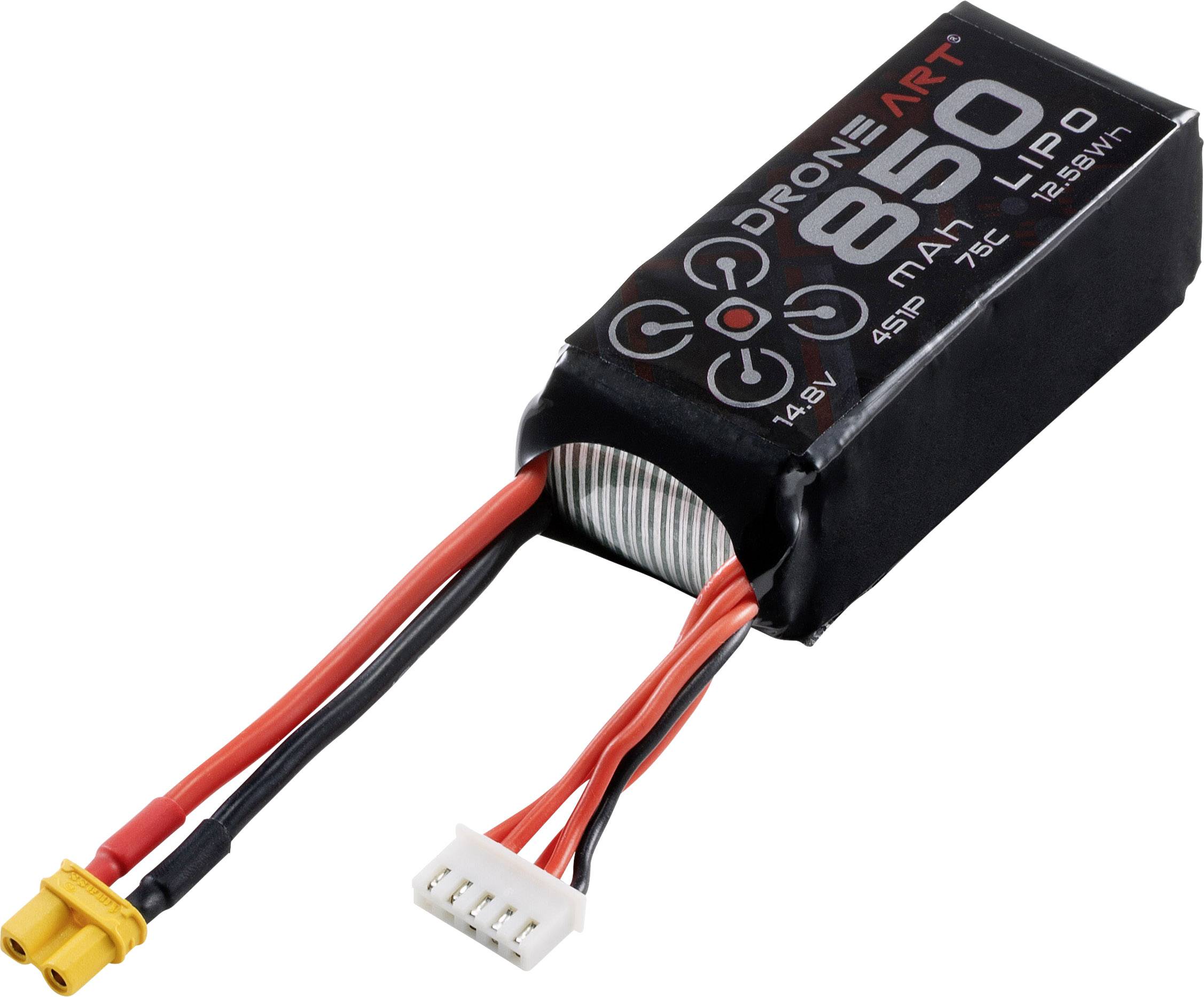 DroneArt Scale model battery pack (LiPo) 14.8 V 850 mAh No. of cells: 4 75 C Softcase XT30-0