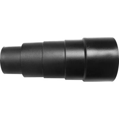 Black, conical object with multiple stages, each slightly tapered and merging into one another, similar to a telescope.