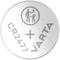 'CR2477 VARTA' button cell battery with a symbol of an adult handing a package to a child.