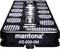 Metallic quick-release plate with 'mantona AS-200-2M' inscription, central thread, non-slip surface texture.