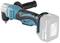Cordless drill in blue and black with an ergonomic handle and removable battery. 'Makita' brand name visible.