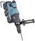 Electrical hammer in blue and black with handle and pointed chisel, cordless.