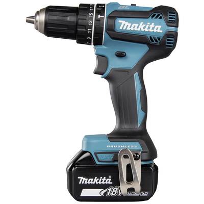 A cordless drill driver in blue and black with battery, suitable for DIY tasks and professional applications.