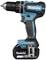 A cordless drill driver in blue and black with battery, suitable for DIY tasks and professional applications.