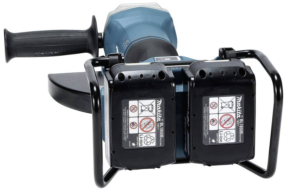 A portable hand mixer with two visible battery packs, suitable for various mixing applications.