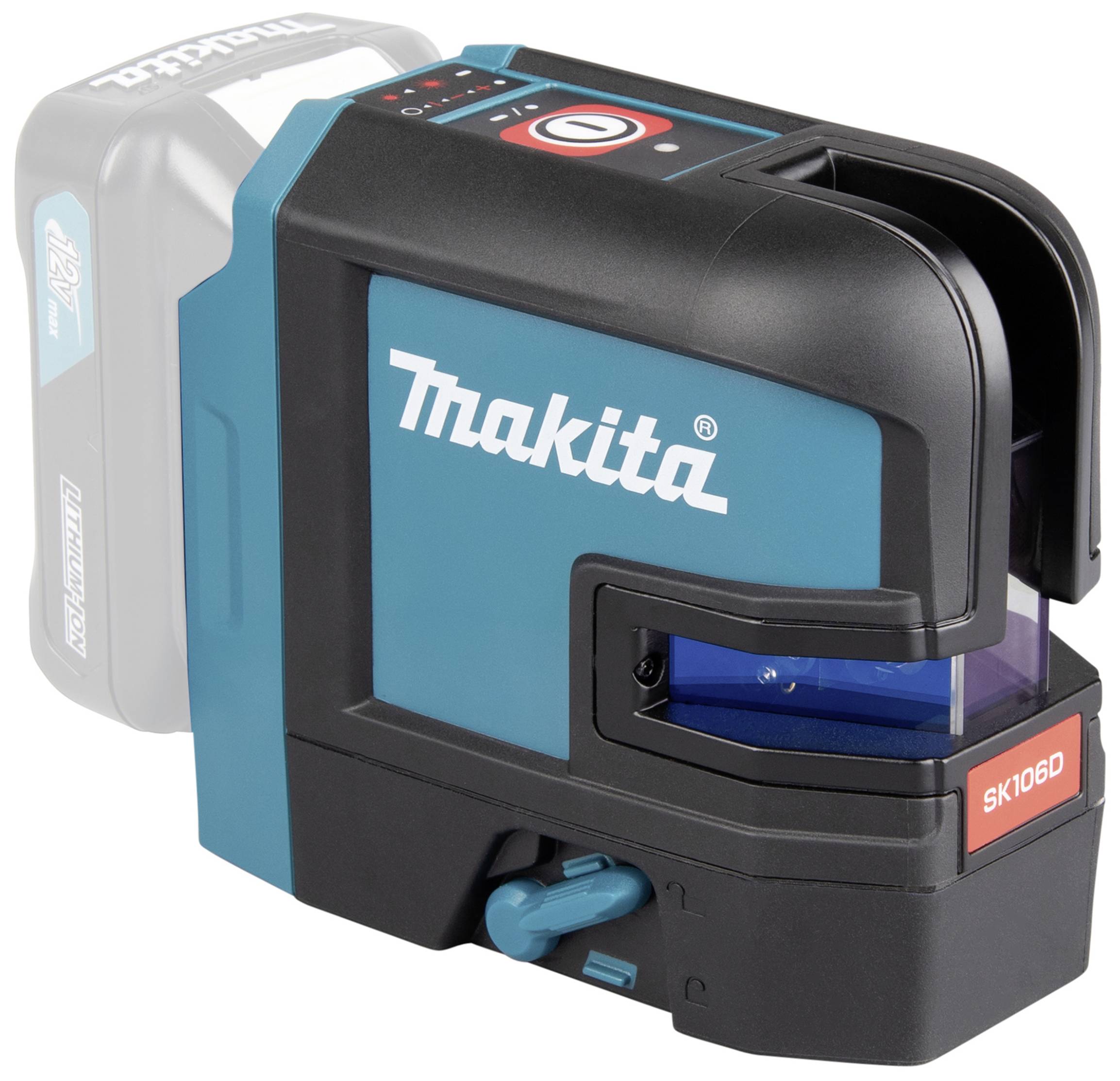 A cordless, compact laser level in blue and black with the brand name clearly visible on the side.