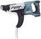 Makita cordless drill with magazine for quick-load screws, suitable for plasterboard work.