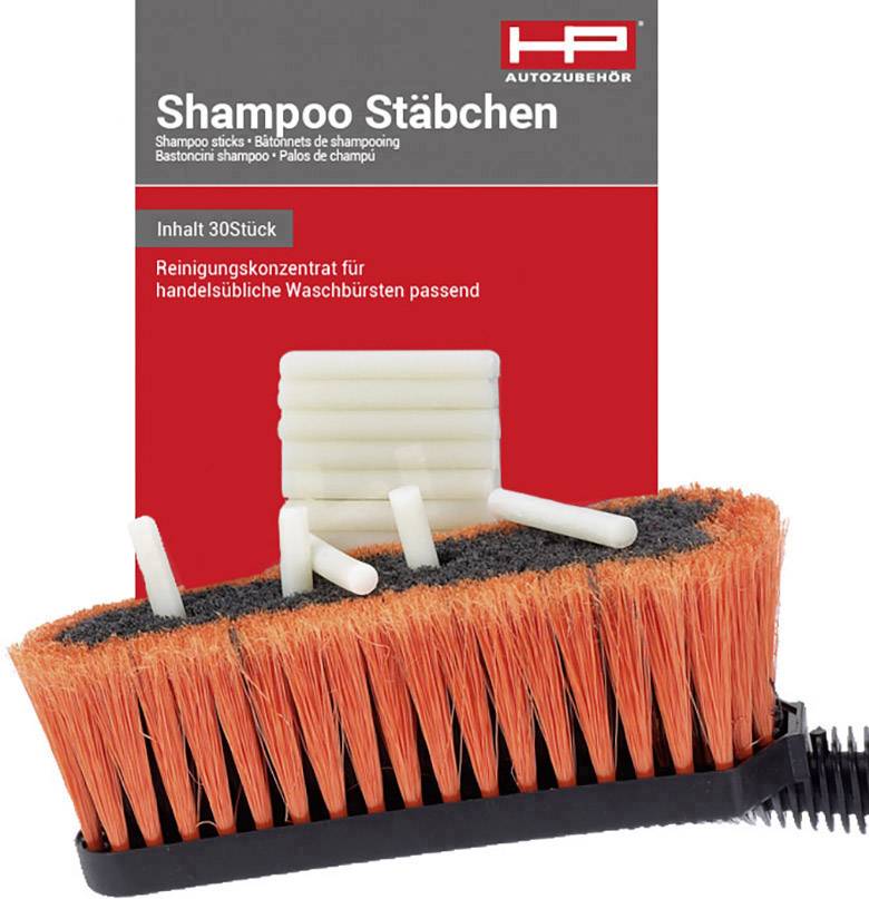 washing brushes with shampoo
