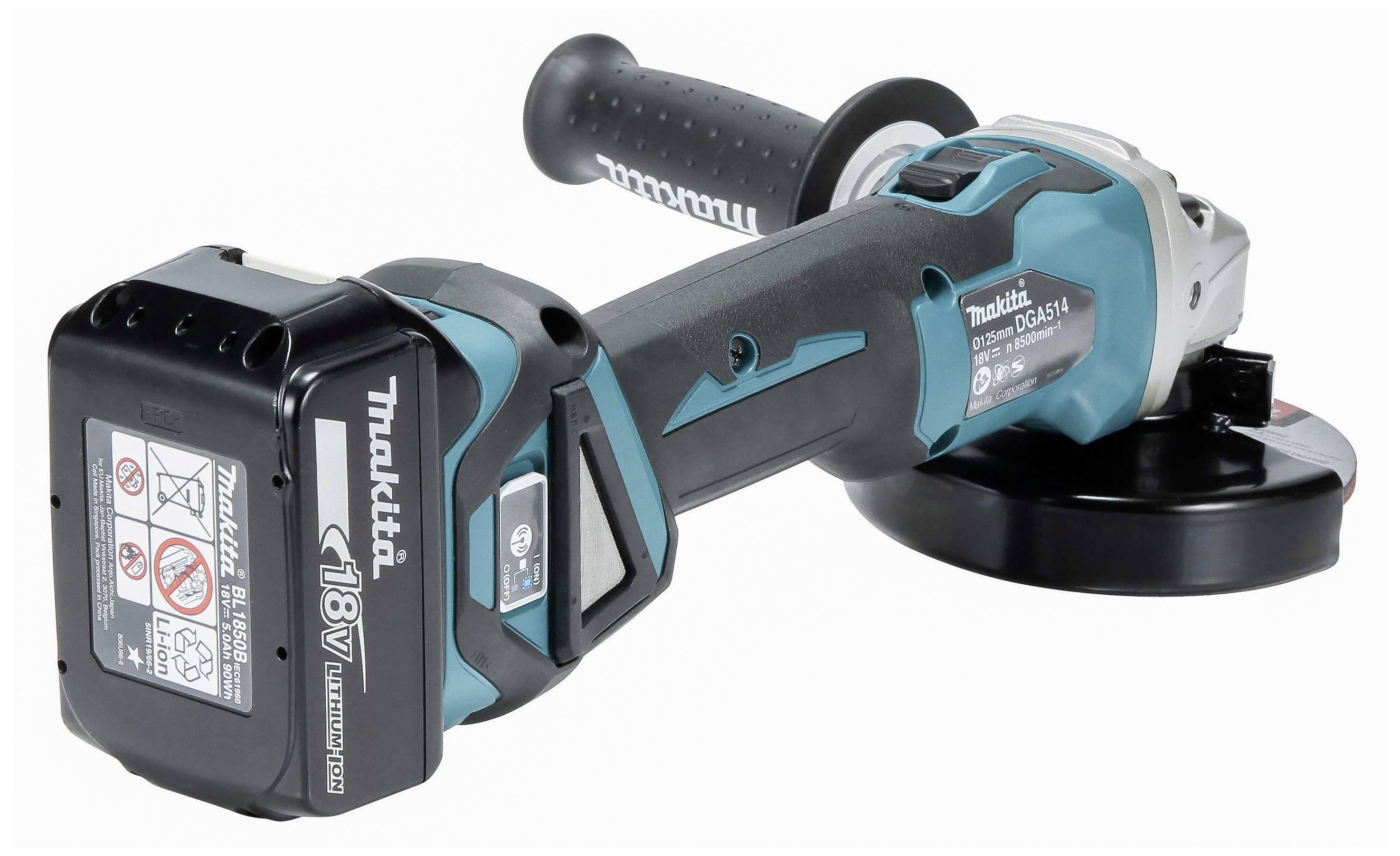 Makita DGA514ZJU1 DGA514ZJU1 Cordless angle grinder 125 mm incl. case, incl. accessories, w/o battery 18 V-4