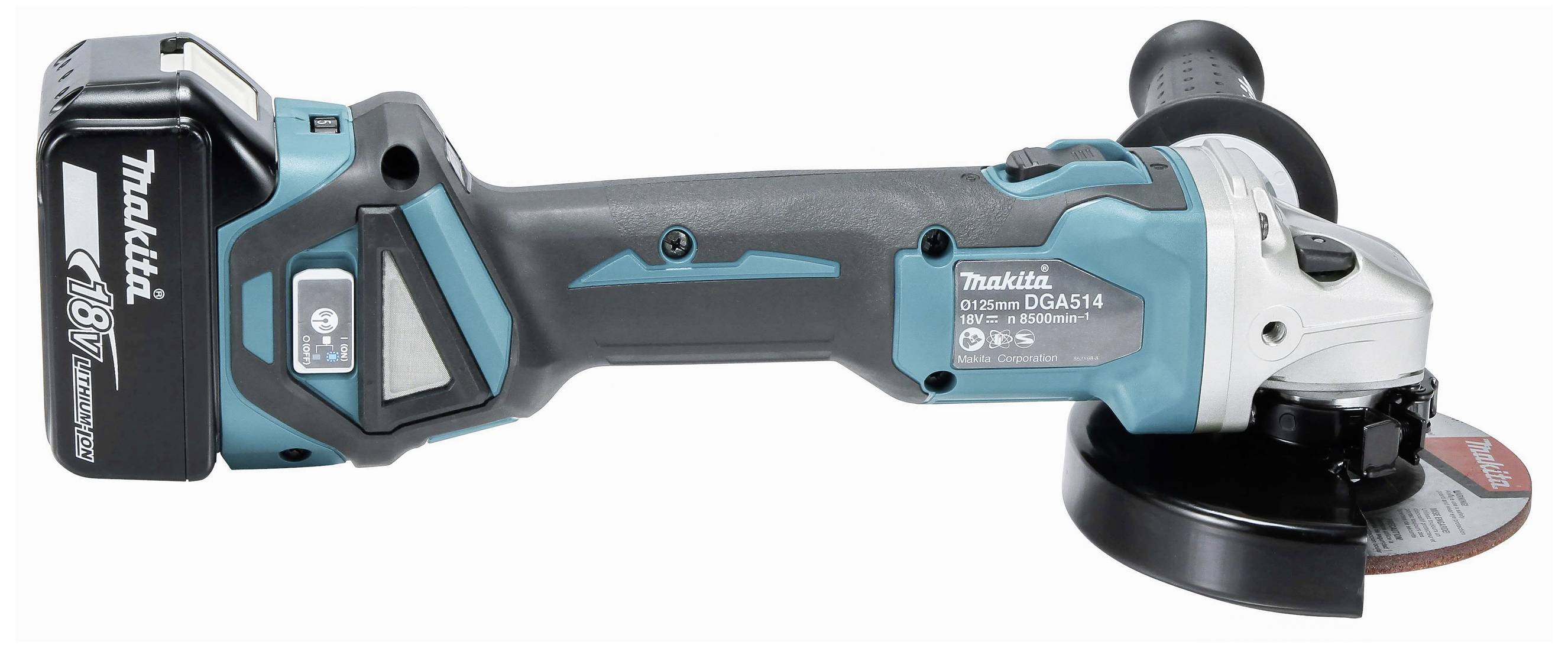 Makita DGA514ZJU1 DGA514ZJU1 Cordless angle grinder 125 mm incl. case, incl. accessories, w/o battery 18 V-5