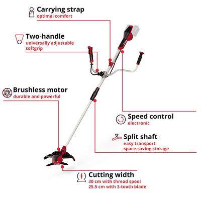 Einhell Power X-Change AGILLO Rechargeable battery Scythe mower w/o battery 36 V Cutting width (max.): 30 cm-4
