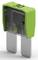Green 30-amp flat fuse, commonly used in motor vehicles to protect electrical circuits from overcurrent.