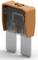 40 A plastic fuse, rectangular, orange. Used in vehicles to protect electrical systems from overloading.