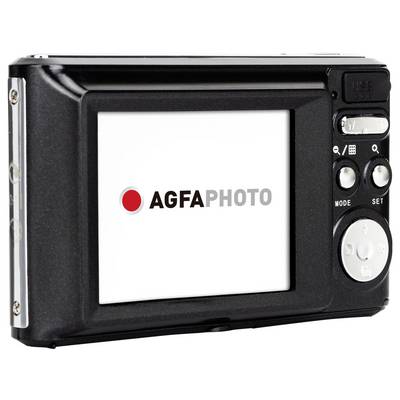 A digital camera by AgfaPhoto, rear view shown. The 'AGFAPHOTO' logo is visible on the screen.