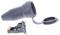 'Adapter with removable cap and insert, suitable for technical applications, shows open state for application purposes.'