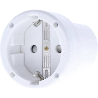 AS Schwabe 62224 Safety mains socket PVC 230 V White-0