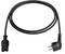 Black network cable with a Schuko plug and an IEC plug, commonly used for computers or electronic devices.