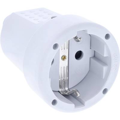 AS Schwabe 62223 Safety mains socket PVC 230 V Grey IP20-0