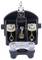 An open electrical plug with visible metal terminals and screws for securing wires.