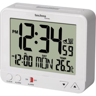 Electronic clock shows 12:34, Monday, 26.5 degrees Celsius.