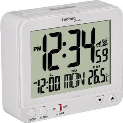 Techno Line WT 195 WHITE Radio Alarm clock White Alarm times 1 Large display-1
