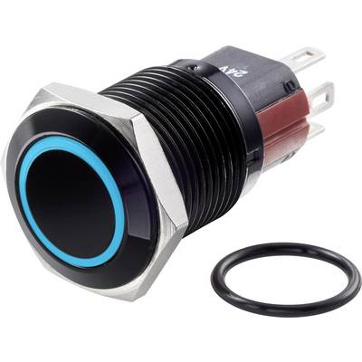 TRU COMPONENTS TC-7494896 TC-GQ16-KF-11ZE/J/B/12V/A Tamper-proof switch 48 V DC 2 A 1 x Off/On latch Blue IP65 1 pc(s)-0