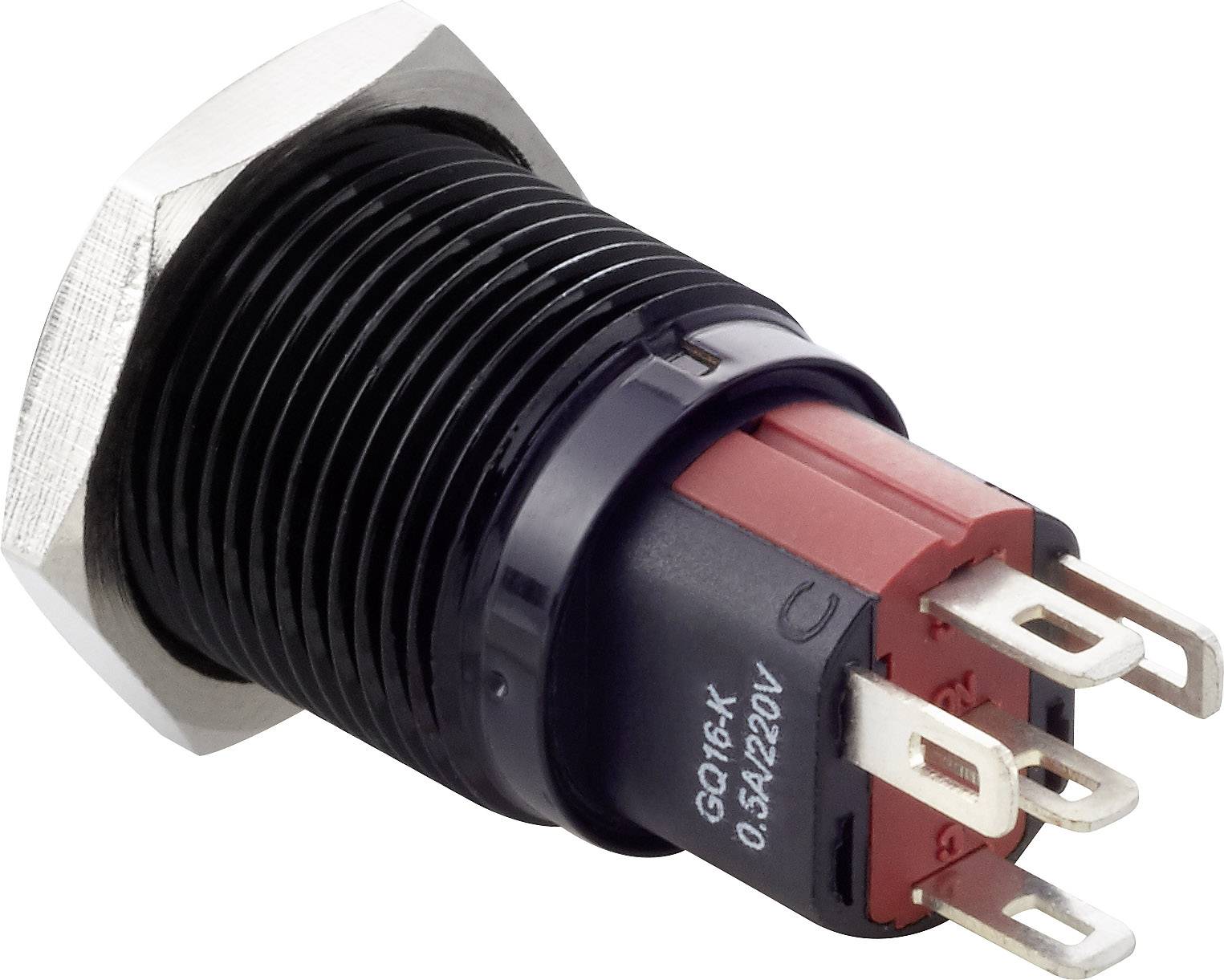 TRU COMPONENTS TC-7494896 TC-GQ16-KF-11ZE/J/B/12V/A Tamper-proof pushbutton 48 V DC 2 A 1 x Off/On latch Blue IP65 1 pc(-1