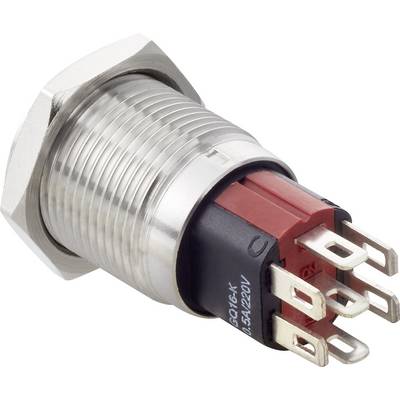 TRU COMPONENTS TC-7495048 TC-GQ16-KH-11E/J/41RGB/12V/S Tamper-proof pushbutton 48 V DC 2 A 1 x Off/(On) momentary Red , -1