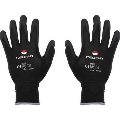 TOOLCRAFT  TO-5621484 Polyamide, Nitrile Protective glove Size (gloves): 8 EN 388   CAT II 1 Pair