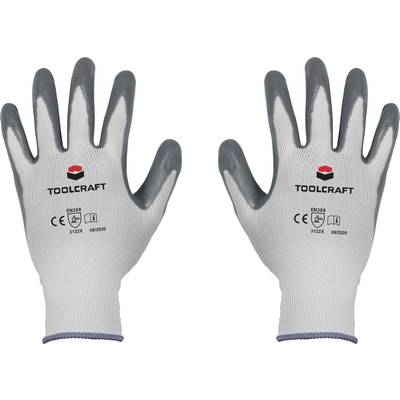 TOOLCRAFT  TO-5621496 Polyamide, Nitrile Protective glove Size (gloves): 7 EN 388   CAT II 1 Pair