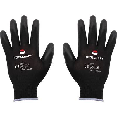 TOOLCRAFT  TO-5621478 Nylon, Polyurethane Protective glove Size (gloves): 7 EN 388   CAT II 1 Pair