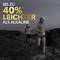 Two people are jogging in the dark on a rocky path, wearing head torches. Text says: 'Up to 40% lighter than alkaline'.