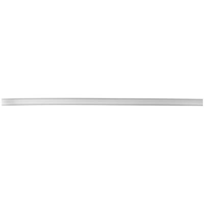 A horizontal metallic silver strip with a subtle gradient and beveled edges, resembling a decorative divider or button border.