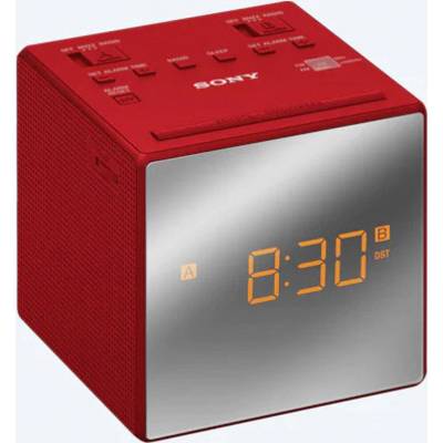 Sony ICF-C1TR Radio alarm clock FM, AM    Red