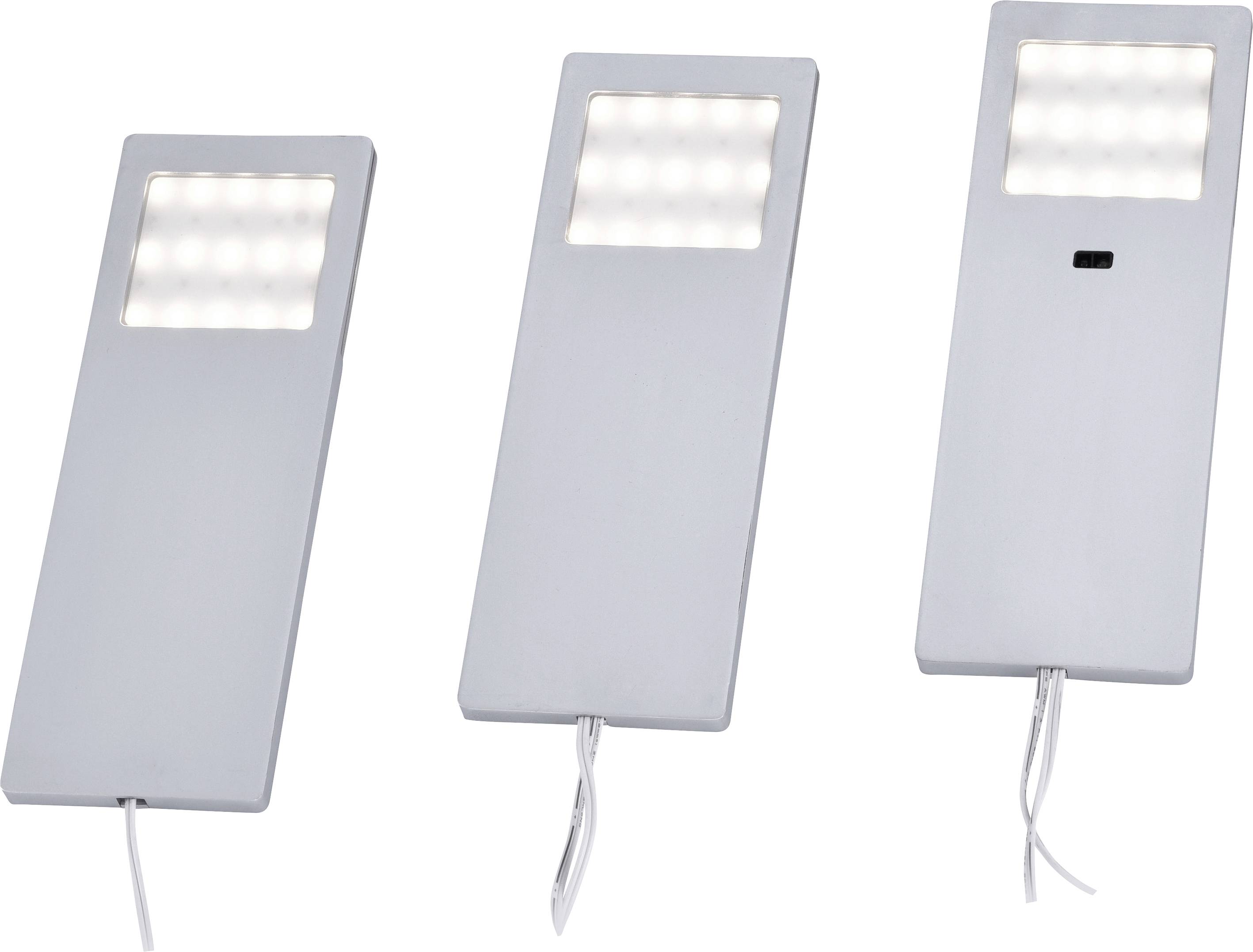 Paul Neuhaus HELENA LED plinth lighting 3-piece set LED (monochrome) Built-in LED 6 W Warm white Aluminium