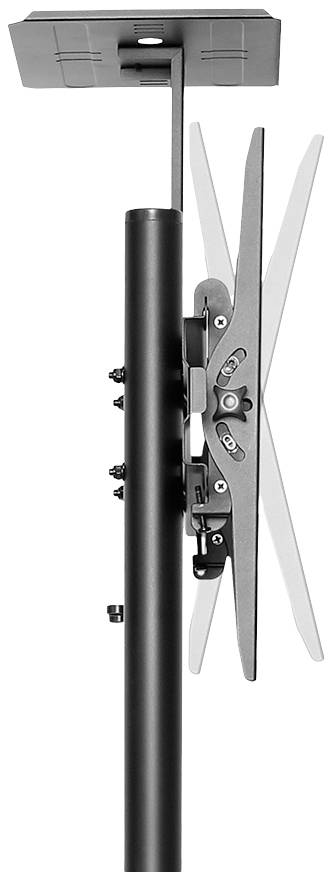 Side view of a TV ceiling mount with an adjustable arm and mounting plate, suitable for wall or ceiling installation.