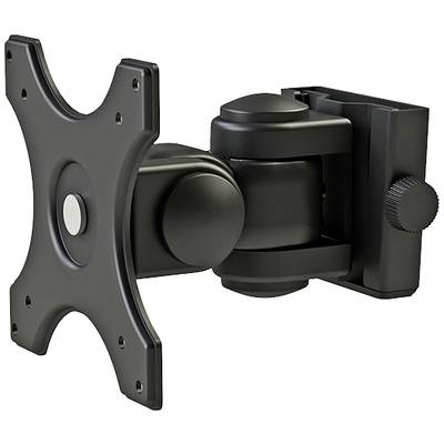 Swivel wall mount for monitors with VESA mounting, black, suitable for offices or home workspaces.