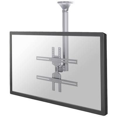 A height-adjustable metal TV ceiling mount, on which a flat-screen television is mounted, ideal for flexible viewing angles.