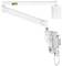 A wall-mounted X-ray device holder for dental use. It is white with a long, adjustable arm and a mounting bracket.