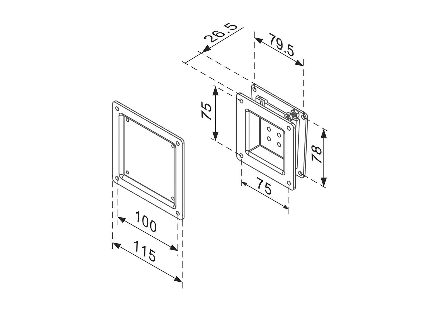 Neomounts Monitor wall mount FPMA-W50 1 Display(s) 25,4 cm (10") - 76,2 cm (30") Black Rigid-4