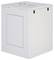 A white, rectangular metal enclosure with ventilation fans on top, likely for housing electronic equipment.